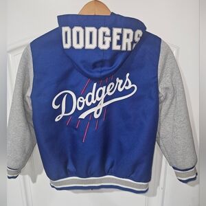 Los Angeles Dodgers JH Design Reversible Varsity style,Snap on Jacket, YTH Small